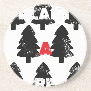 Plant een boom Patroon Zandsteen Onderzetter