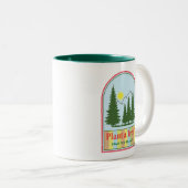 Plant een Boom, Save the Planet, Modern, Cool Tweekleurige Koffiemok (Voorkant rechts)