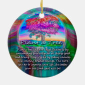 Plant een boom van het leven in uw hart keramisch ornament (Achterkant)