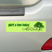 Plant een boom vandaag! bumpersticker (Op auto)