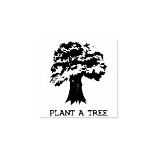 Plant een boomrubberen stempel