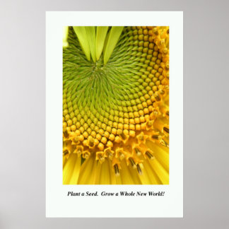 Plant een zaad. Groei een hele nieuwe wereld! Post Poster