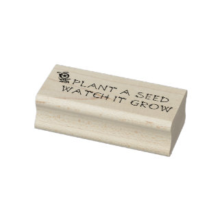 "Plant een zaadje, kijk hoe het groeit" Rubberen s Rubberstempel