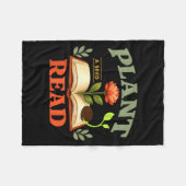 Plant een zaadje lees lezer boek bibliotheek grapp fleece deken (Voorkant (Horizontaal))