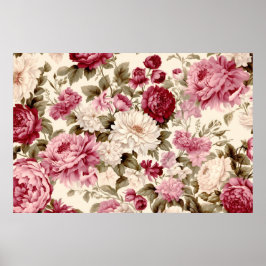 Plant- en bloemmotief poster