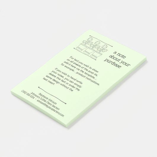 Plant en Boomkwekerij Productinfo Tekst invoegen Post-it® Notes (Schuin)