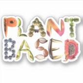 Plant- en vegetarische voedingsmiddelen sticker (Voorkant)
