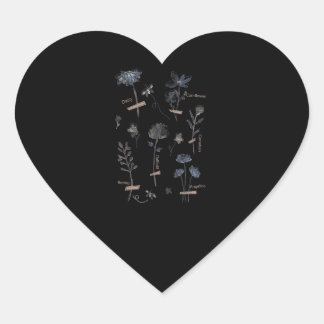 plant en wilde bloemen redden bijen botanisch hart sticker