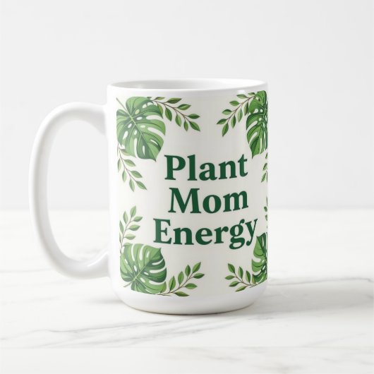 Plant energy mom cute botanical Coffee Mug Koffiemok (Links)