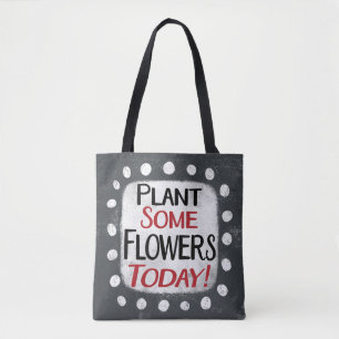 Plant enkele bloemen vandaag Canvas tas
