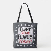 Plant enkele bloemen vandaag Canvas tas (Achterkant)