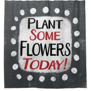 Plant enkele bloemen vandaag douchegordijn
