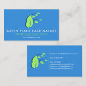 Plant Face Natuur Vegan Visitekaartje (Voorkant / Achterkant)