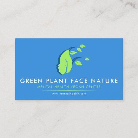 Plant Face Natuur Vegan Visitekaartje (Voorkant)