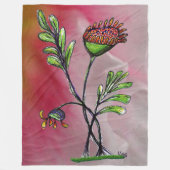Plant Fleece Deken (Voorkant)