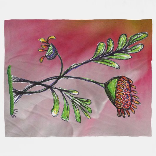 Plant Fleece Deken (Voorkant (Horizontaal))