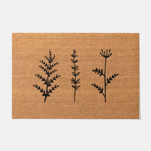 Plant Floral Simple Doormat, Basic Welcome Mat (Voorkant)