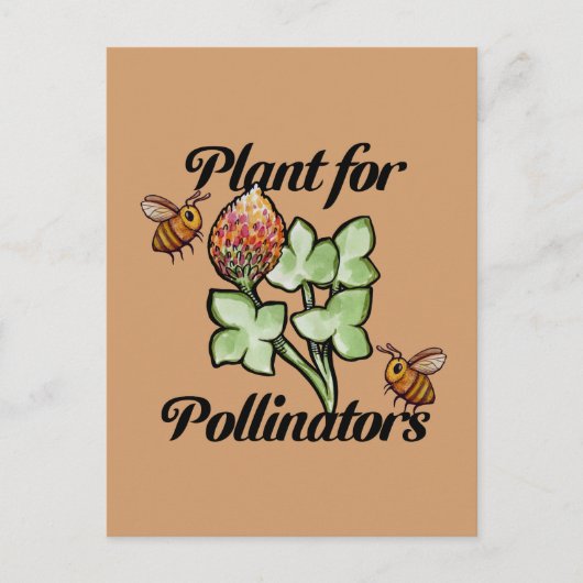 Plant for Pollinators Bee                          Briefkaart (Voorkant)