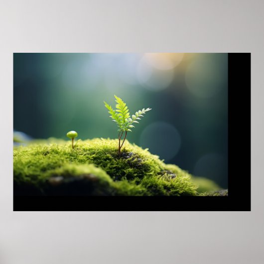 Plant Forest Natuur Serene Tranquil Poster (Voorkant)