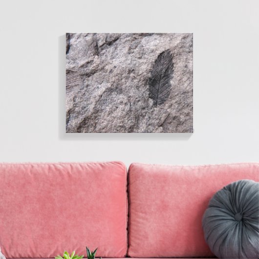 Plant Fossil 350 miljoen jaar. Oud fotoafdrukken Canvas Afdruk (Insitu (Woonkamer))