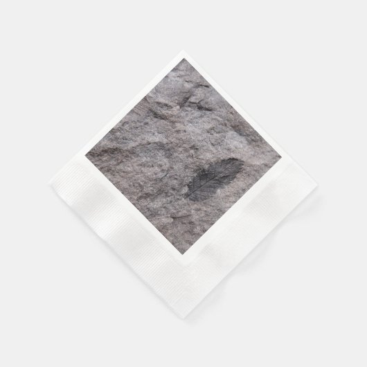 Plant Fossil 350 miljoen JAAR. Oude bedrukte cockt Servetten (Hoek)