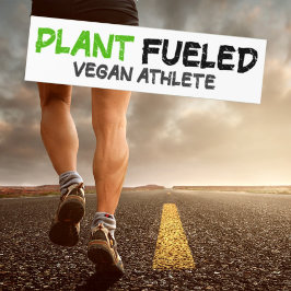 Plant Fueled, Vegan Athlete, autowrak Bumpersticker