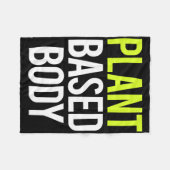 Plant Gebaseerd Lichaam Vegan Gym Bodybuilding Wor Fleece Deken (Voorkant (Horizontaal))