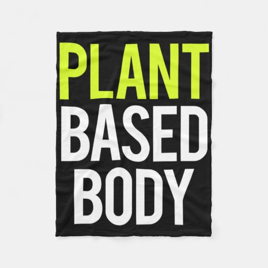 Plant Gebaseerd Lichaam Vegan Gym Bodybuilding Wor Fleece Deken (Voorkant)