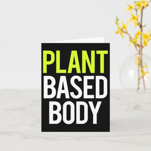 Plant Gebaseerd Lichaam Vegan Gym Bodybuilding Wor Kaart (Gele Bloem)