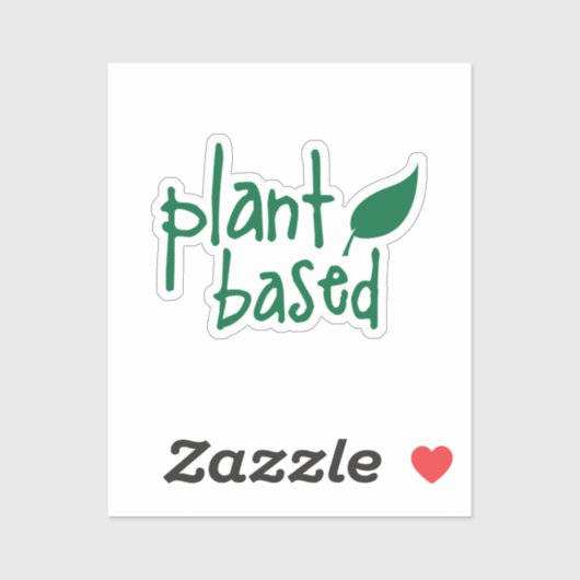 Plant Gebaseerd met bladontwerp Sticker (Vel)
