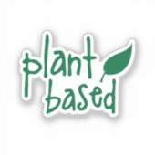 Plant Gebaseerd met bladontwerp Sticker (Voorkant)