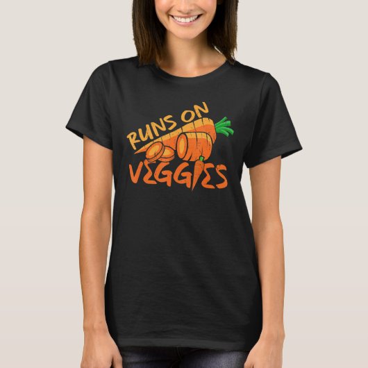 Plant gebaseerd op Veggies Carrot Go Vegan T-shirt (Voorkant)