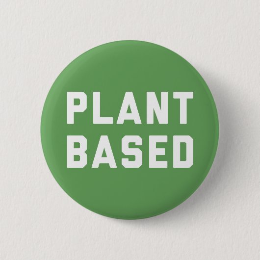Plant gebaseerd Vegan Quote Ronde Button 5,7 Cm (Voorkant)