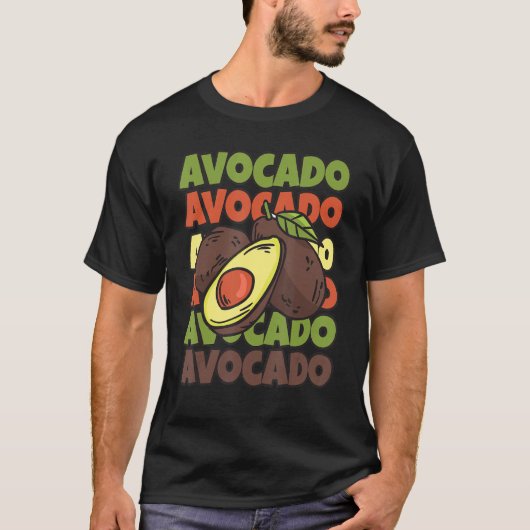 Plant Gebaseerde Avocado Fan Go Vegan T-shirt (Voorkant)
