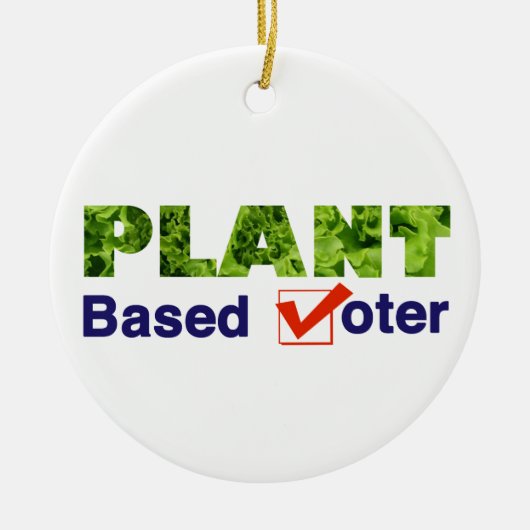 Plant Gebaseerde Kiezer Keramisch Ornament (Voorkant)