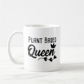Plant gebaseerde koningin Funny Vegan Vegetarian Koffiemok (Links)