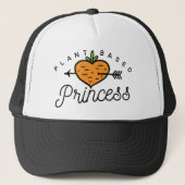 Plant gebaseerde prinses Vegan Carrot Logo Print Trucker Pet (Voorkant)