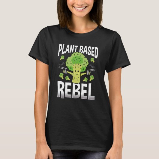 Plant-gebaseerde rebel Veganisme T-shirt (Voorkant)
