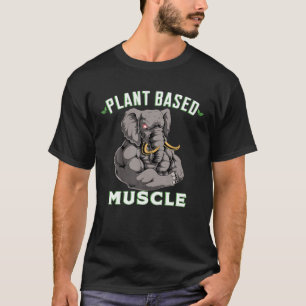 Plant-gebaseerde spieren Elephant Powerlifter Work T-shirt
