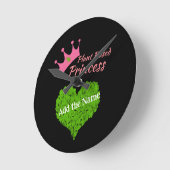 Plant gebaseerde wandklok gepersonaliseerd vegan c (Hoek)