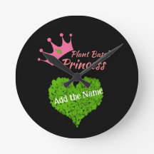 Plant gebaseerde wandklok gepersonaliseerd vegan c