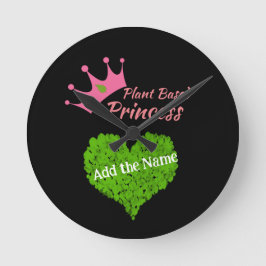 Plant gebaseerde wandklok gepersonaliseerd vegan c