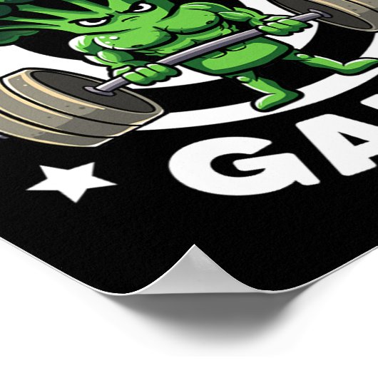 Plant gebaseerde winsten Vegan atleet Vegan Gym Ve Poster (Hoek)