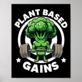 Plant gebaseerde winsten Vegan atleet Vegan Gym Ve Poster (Voorkant)