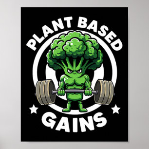 Plant gebaseerde winsten Vegan atleet Vegan Gym Ve Poster