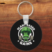 Plant gebaseerde winsten Vegan atleet Vegan Gym Ve Sleutelhanger (Voorkant)