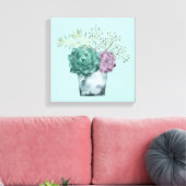 Plant Geluk Collectie | Succes Canvas Afdruk (Insitu (Woonkamer))