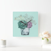 Plant Geluk Collectie | Succes Vierkante Klok (Huis)