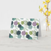 Plant geluk Collectie Succulent Patroon Kaart (Gele Bloem)