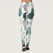Plant geluk Collectie Succulent Patroon Leggings (Achterkant)